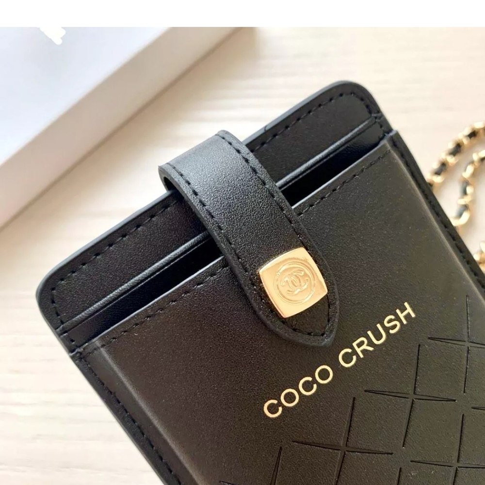 Coco CHANEL NEW With Box Black Quilted Crossbody Phone Case - Picture 5 of 6